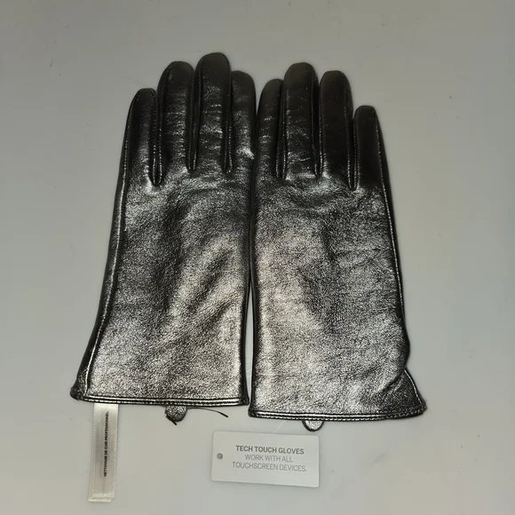 Talbots Metallic Leather Gloves - Picture 10 of 10